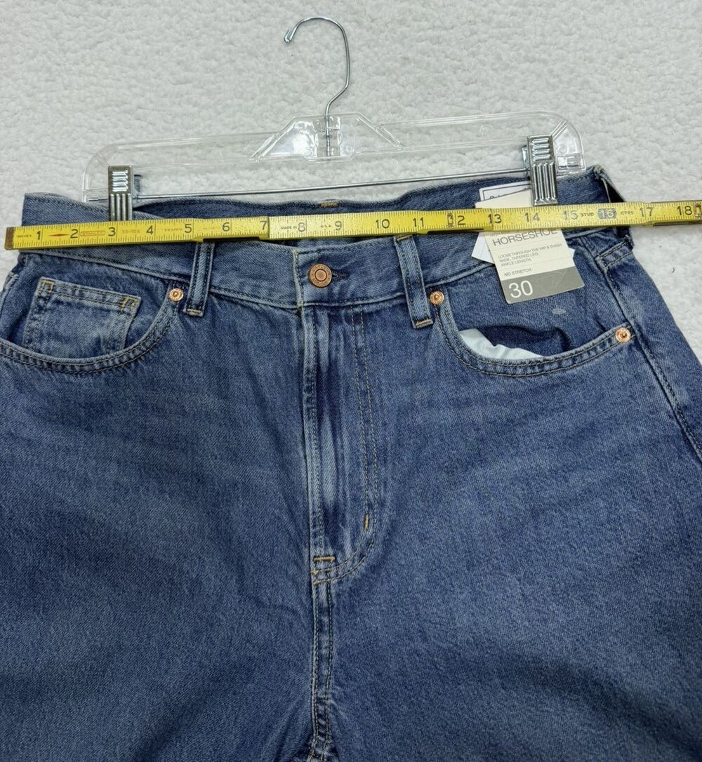 Gap Jeans Pants Women Blue High Rise Ultra Soft Horseshoe Preppy Boho Sz 30 NWT - Picture 6 of 9
